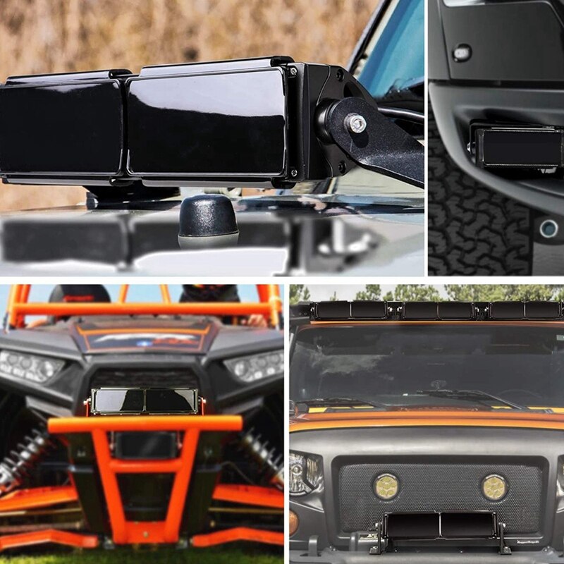 52 INCH Protective Cover Snap on Black for Straight Curved LED Light Bar Truck