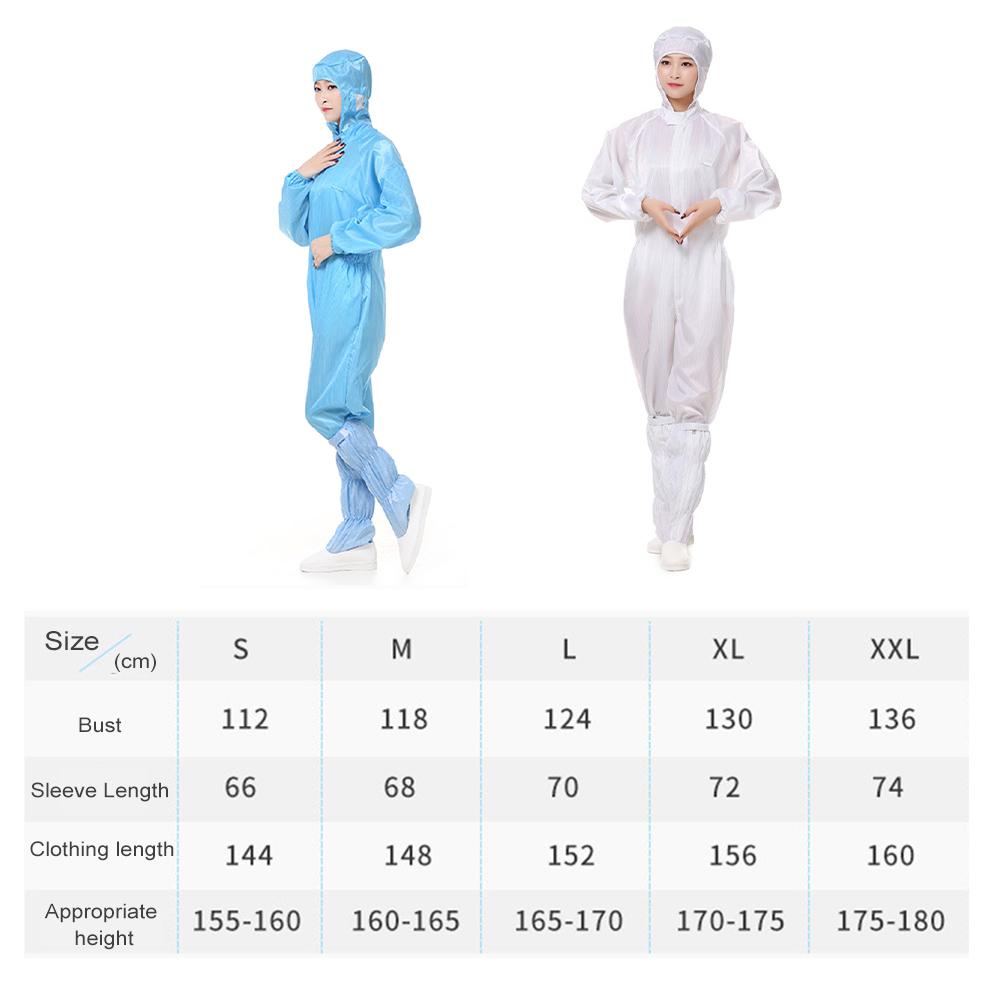 Hooded Coverall Anti-static Dustproof Work Suit Chemical Protective Clothing Isolation Oil-Resistant Unisex Protective Overall