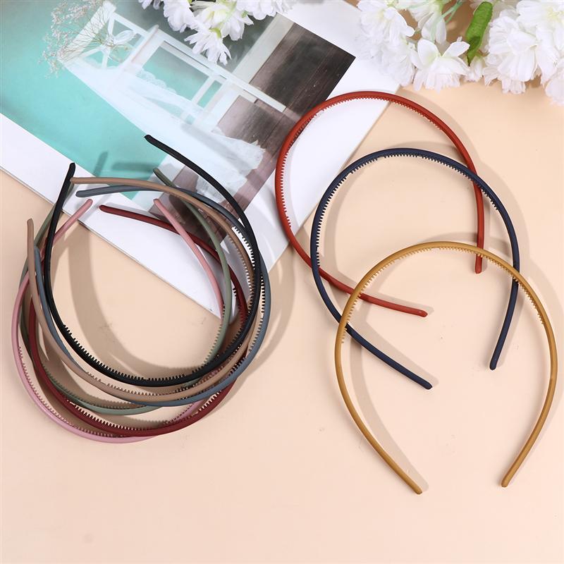 9 Uds aros para el cabello banda para el pelo dentada diadema antideslizante accesorios para el cabello que combinan con todo decoración para el cabello (Color al azar)