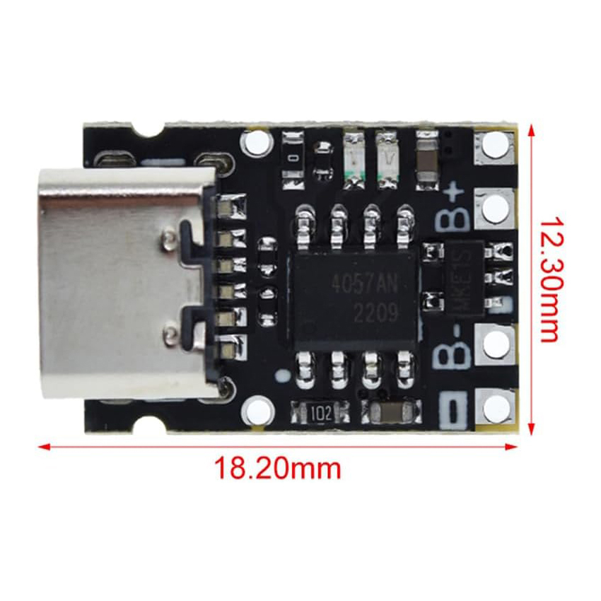 Placa de carga y descarga de batería de litio, 5/10 piezas, TP4057, 1A, 3,7 V, con protección Tipo C, USB C, Li-ion