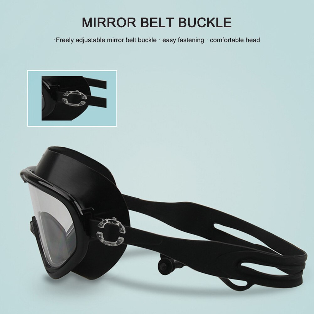 Swimming Goggles Large Frame Waterproof Anti-Fog Adjustable Diving Glasses Adults Water Sports Eye Protection Swimming Glasses