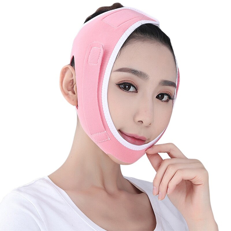 Anti-Snurken Hoofdband Dunne Gezicht Bandage Gezicht Wang Chin Lift Up Slim Gezicht Slaapmasker Slaap Dunne Gezicht Band elastische Band: Default Title