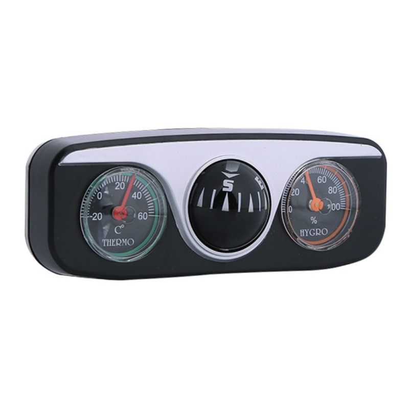 3 In 1 Auto Kompas Thermometer Hygrometer Auto Ornamenten Auto Styling Interieur Accessoires Voor Auto Boot Voertuigen