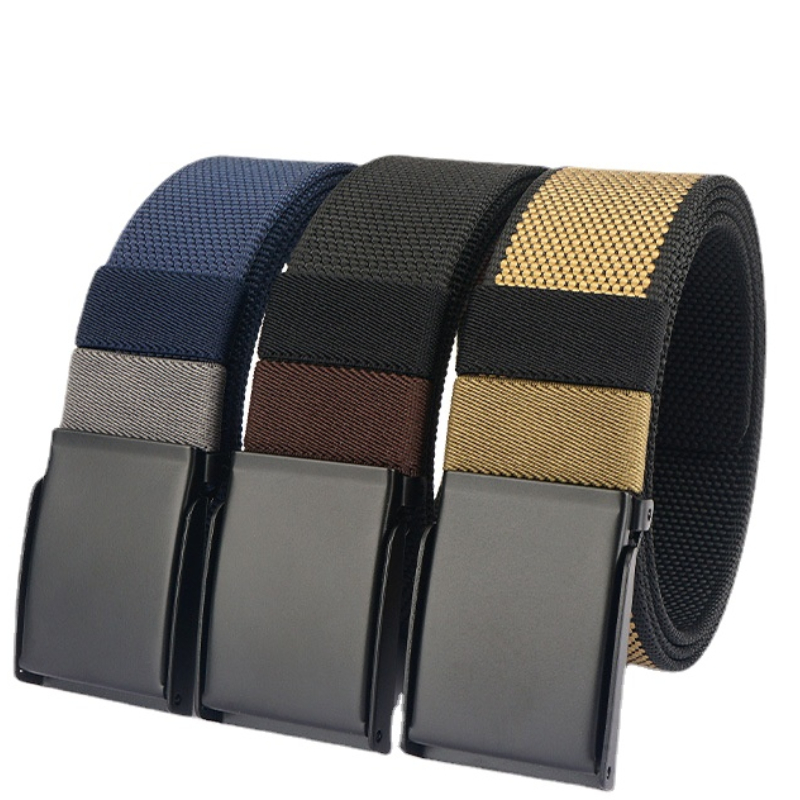 metalen gesp dubbele gezicht nylon riem heren en dames casual eenvoudige riem student veelzijdige canvas riem