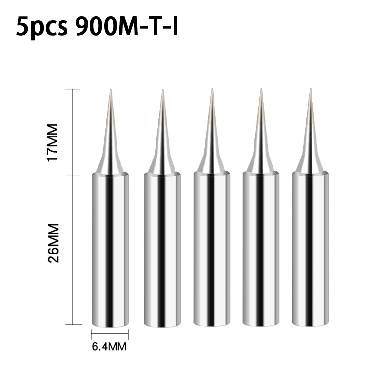 Puntas de soldador Serie K/SK/B/I/IS/1C/2C/3C/4C/2.4D/3.2D, accesorios para herramientas de soldadura BGA, 900M-T, 5 paquetes: orange