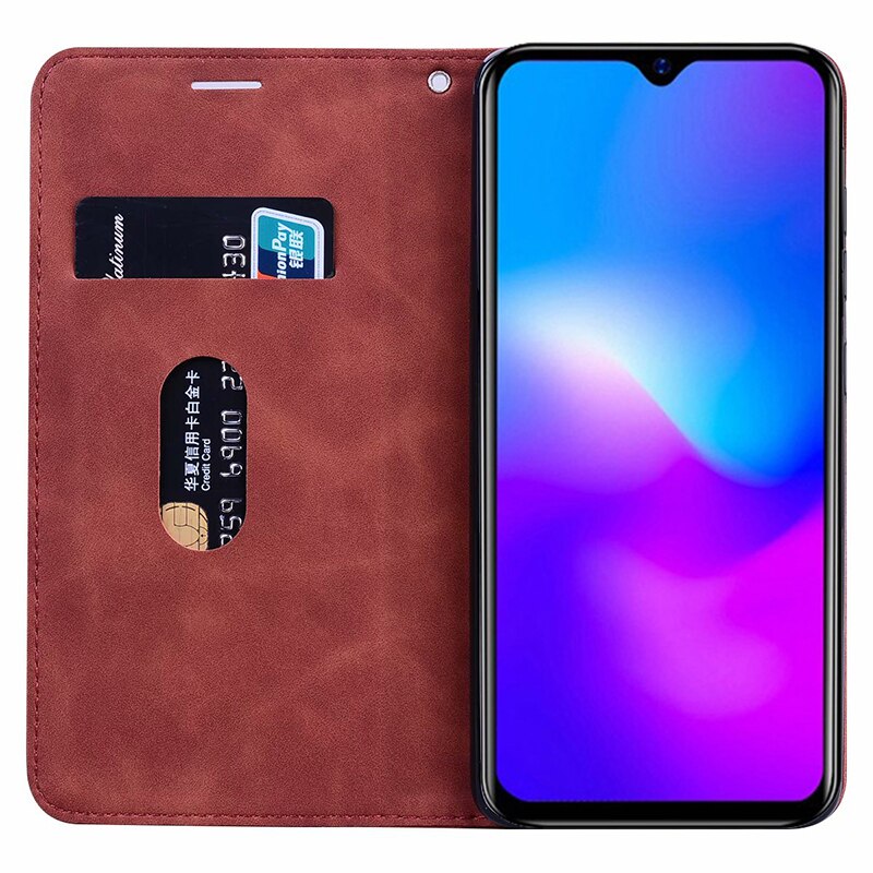 Luxury Retro Phone Cases on HONOR 10X Lite Leather Flip Cover for Huawei honor 10X lite DNN-LX9 Wallet Case For honor 10x Light: XNW Brown