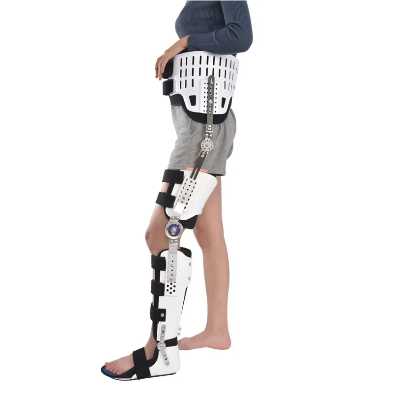 Verstelbare Knie Enkel Voet Taille Orthese Ondersteuning Onderste Ledematen Brace Breukbeschermer Beengewricht Ondersteuning Ligament Revalidatie: Army Green