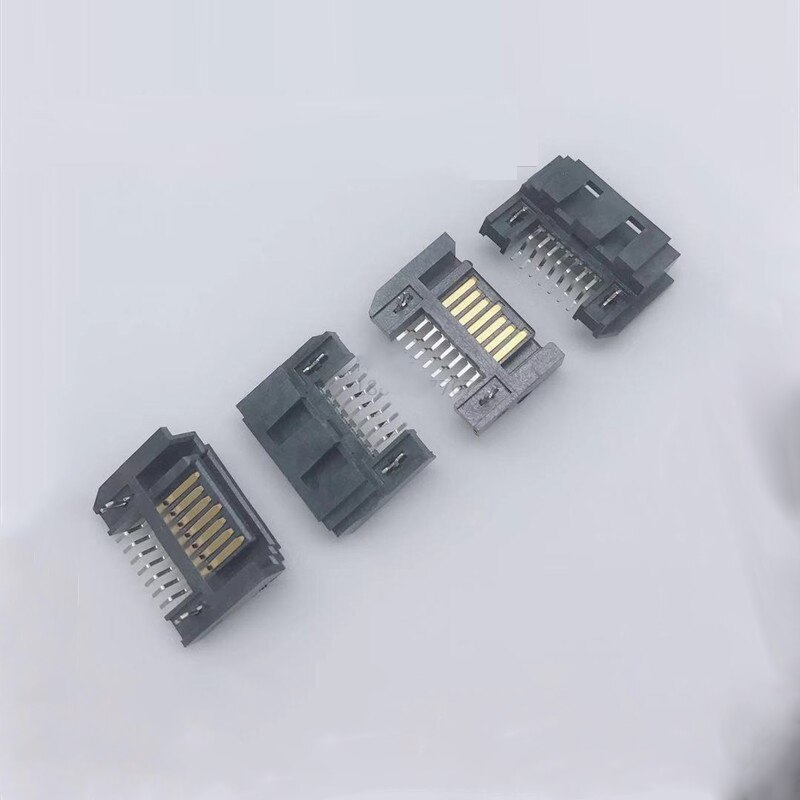 Interface de disque dur SATA 7 broches, 10 pièces, connecteur SMT DIP, prise mâle Type A, monté sur PCB