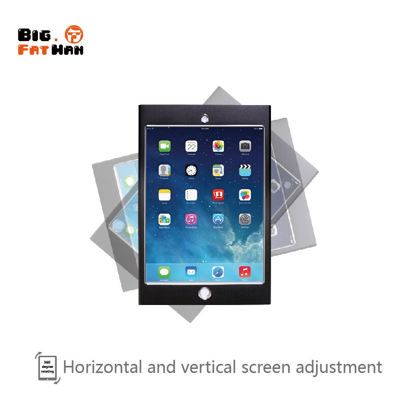 Fit Voor Ipad Mini1 2 3 4 5 Wall Mount Stand Metal Case Display Retail Beugel Tablet Pc Lock Houder ondersteuning Passen De Elke Hoek