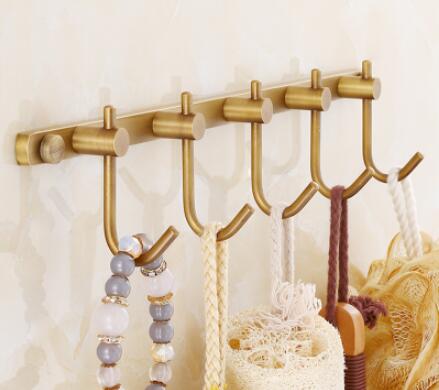 Antique Bathroom Accessories Corner Shelf,Toilet Brush Holder,Paper Holder,Towel Holder,towel rac, bathroom Hardware brass: light yellow