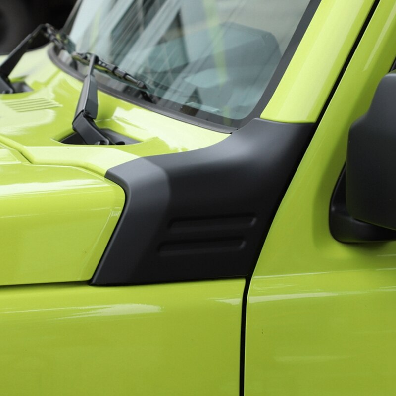 2Pcs Matte Black Hood Angle Wrap Protector Cover for Suzuki Jimny