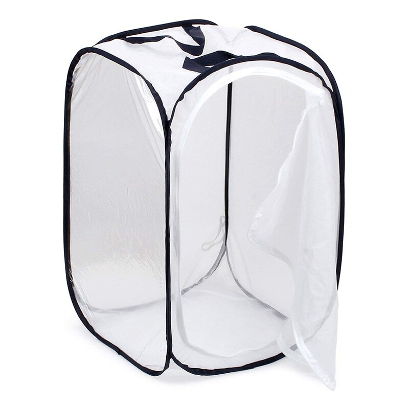 Terrarium à Cage chaude pour insectes et papillons, hauteur 23.6 pouces (blanc + noir)