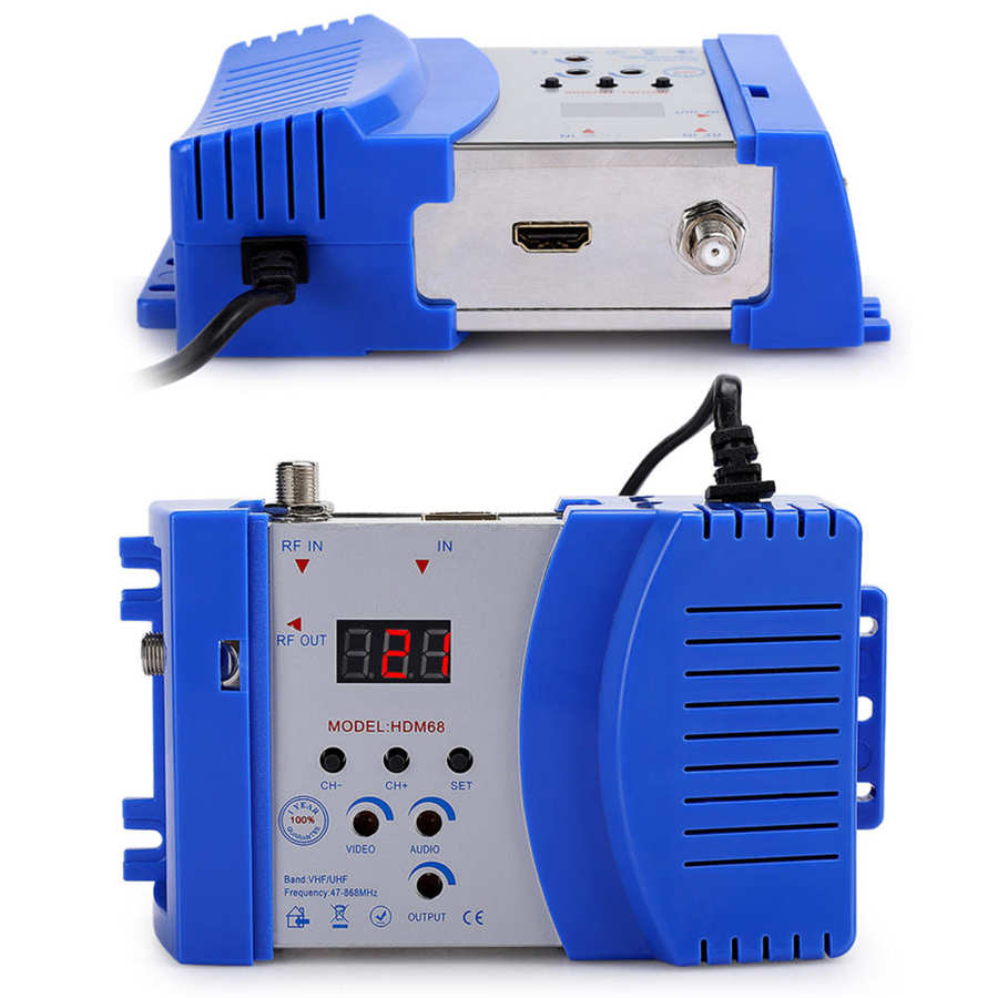HDM68 Hd Modulator Digitale Ondersteuning-Hdmi Rf Vhf/Uhf Frequentie Computer Accessoires Eu Plug100-240V Hd Digitale Modulator