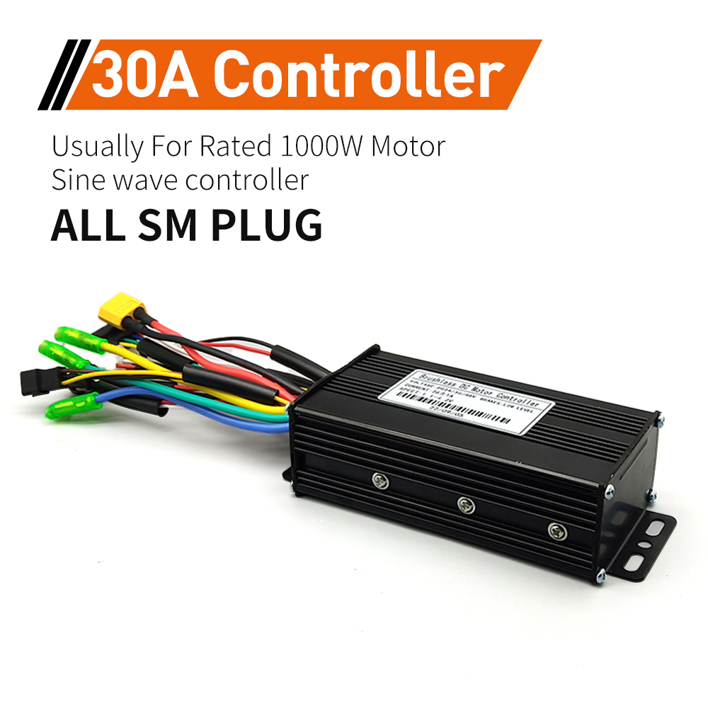 Elsykkel sinusbølge 3- modus kontrollersett 17a 26a 30a 40a tft-skjerm 1 t 5- kabel gass hall ubegrenset motor 350w-1000w motorer: Hvit