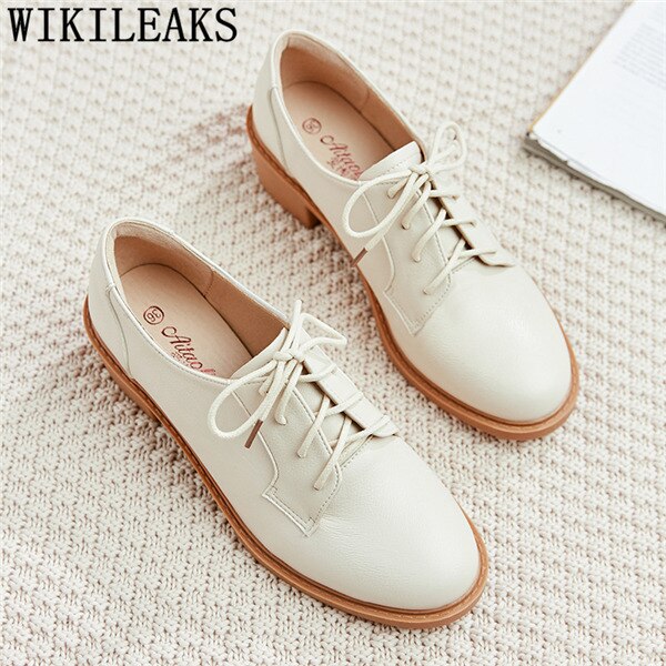 leather shoes women korean shoes creepers oxford shoes women zapatos casuales de mujer calzado mujer escarpin femme: 1 / 5.5