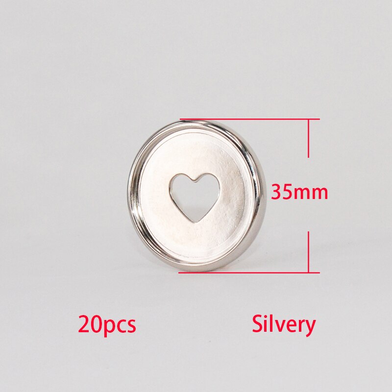 20pcs 35mm Mushroom Bidning Buckle Planner Binder Discs Mushroom Binding Discs Ring Notebook Diary Office and School Supplies: Silvery-20pcs