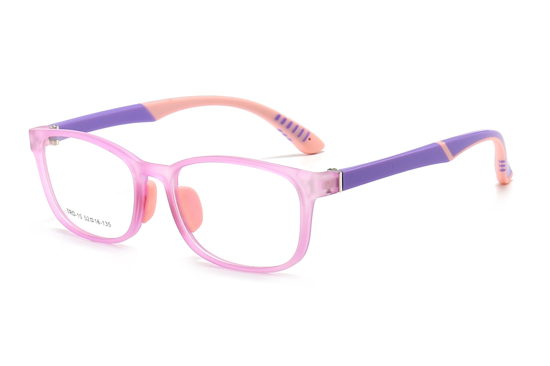 Sininen valo lasit lapset estävät tietokoneen silmälasit lasten tytöt läpinäkyvät  tr90 pehmeä silikonikehys  uv400: Trans violetti