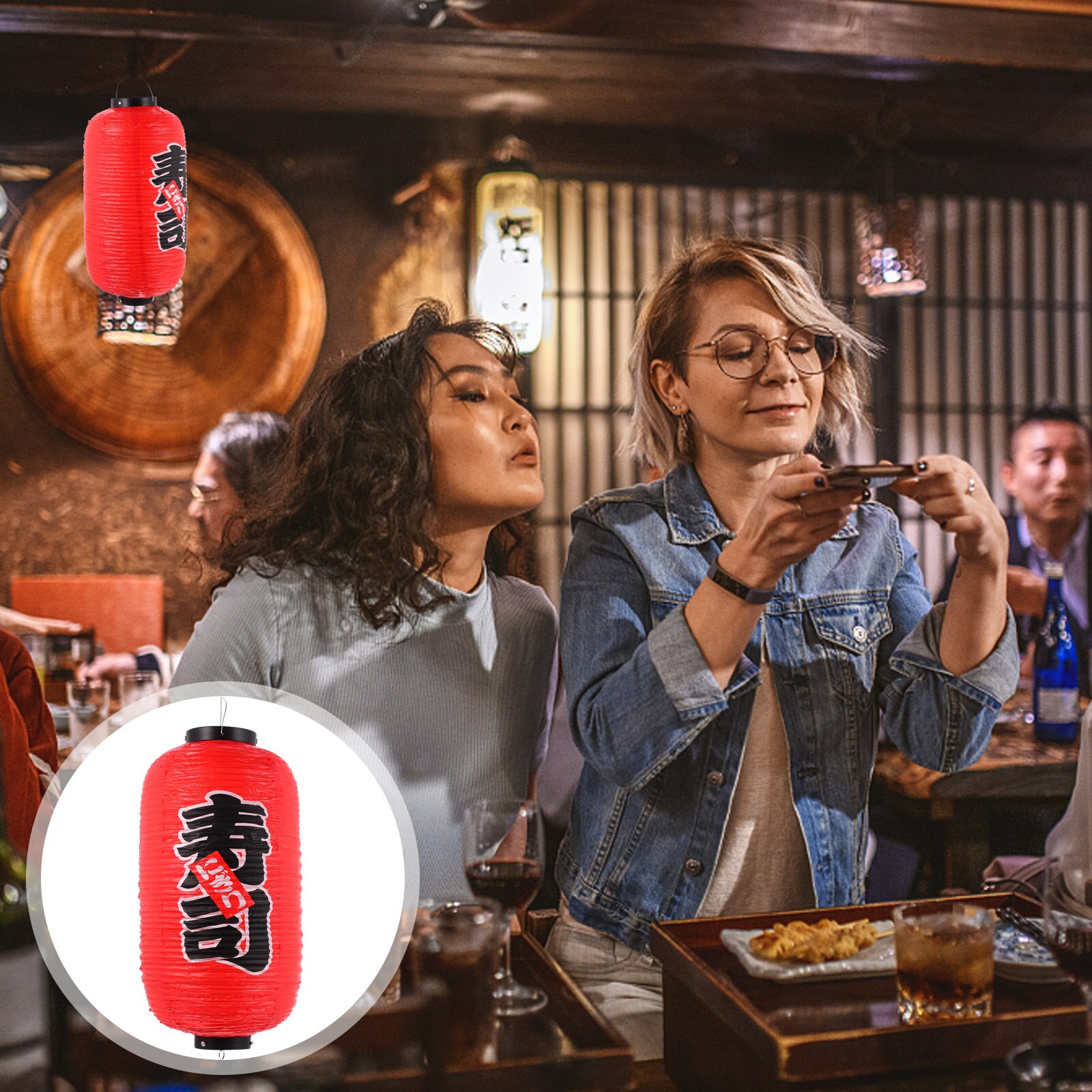 1Pc Japanese Style Hanging Lantern Beautiful Decorative Lantern for Restaurant