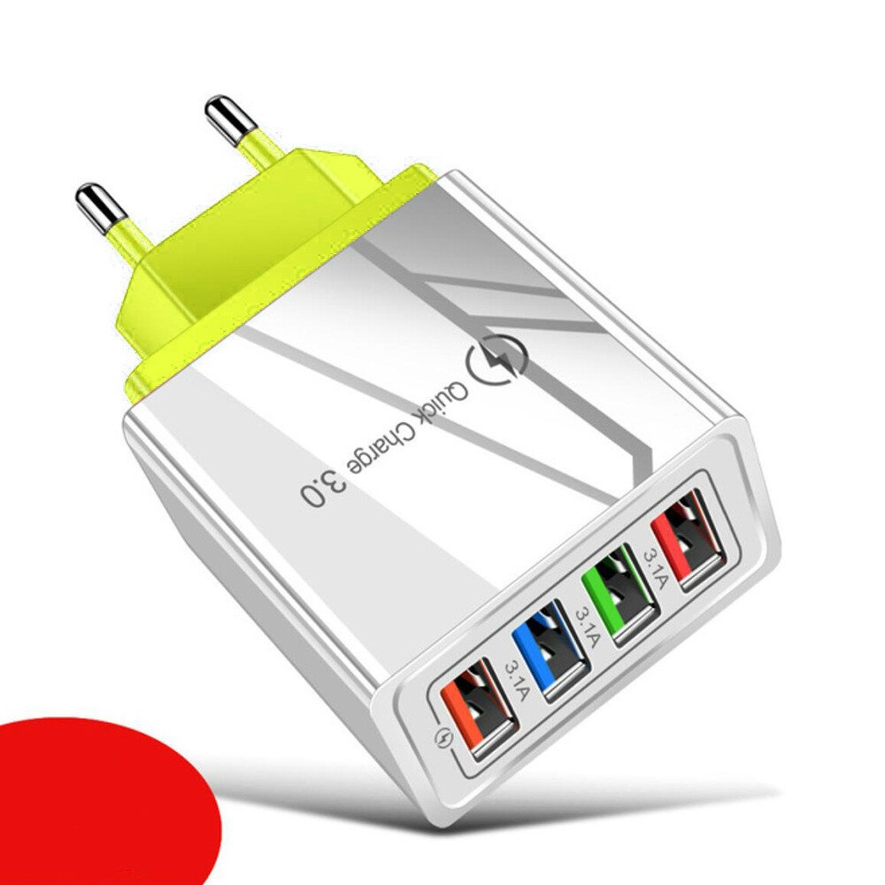Ładowarka USB szybkie ładowanie 3.0 Adapter telefonu dla iPhone 11X7 dla tabletu Xiaomi przenośna ściana mobilna szybka ładowarka ue wtyczka amerykańska: yellow / EU