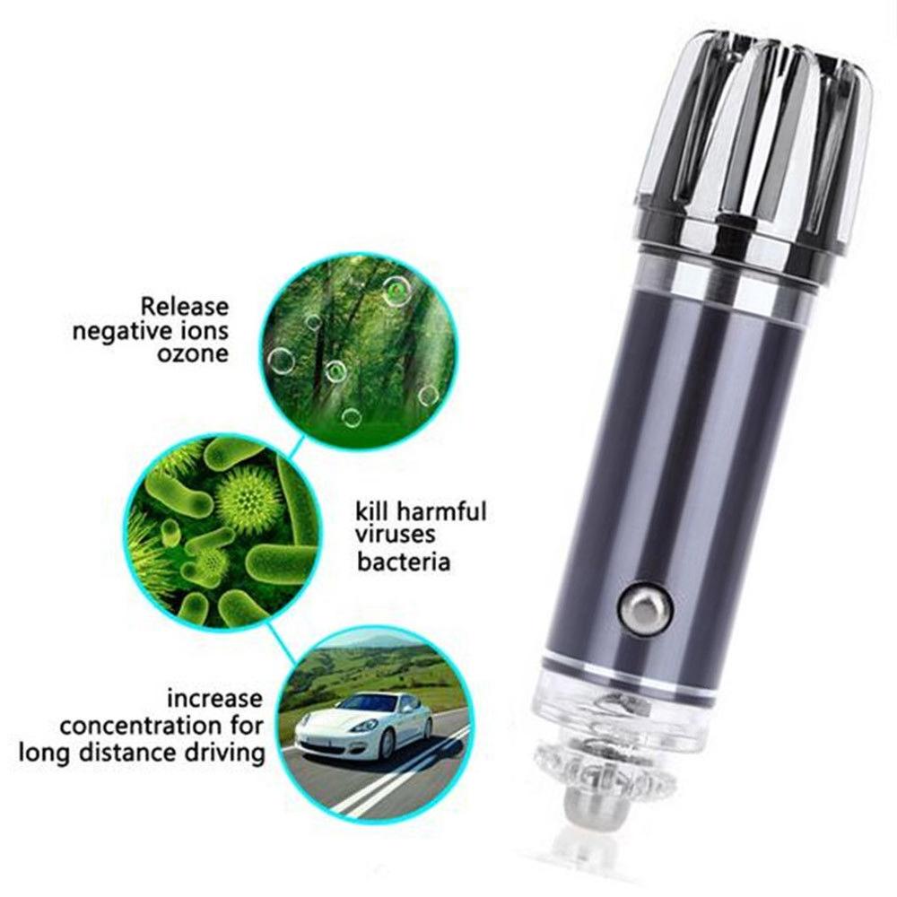 Mini Auto Car Fresh Air Ionic Purifier Oxygen Bar Ozone Ionizer Cleaner Car Negative Ion Car Oxygen Bar