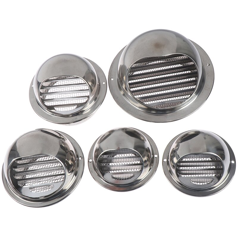 Stainless Steel Wall Air Vent Grille Ducting Ventilation Extractor Outlet Louvres Hemisphere