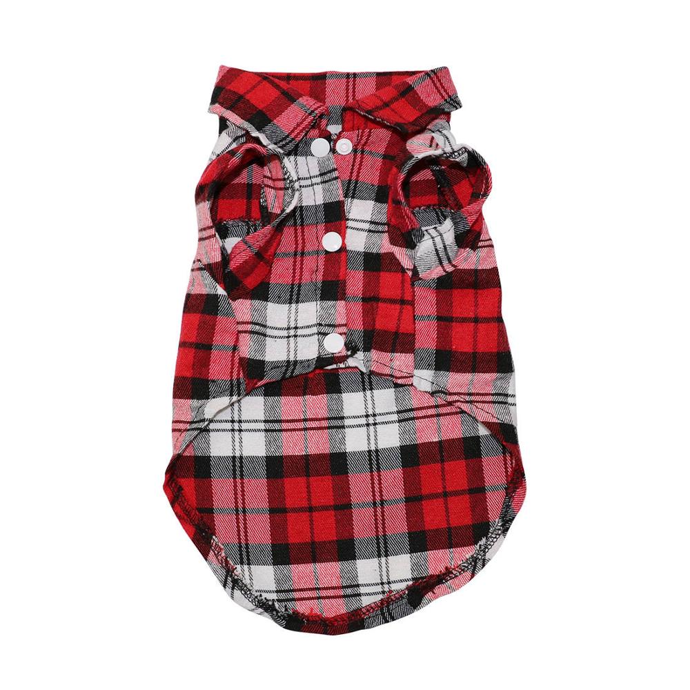 Rutete hundeklær sommer hundeskjorter for små mellomstore hunder kjæledyrklær yorkies chihuahua klær best 11 av 22 s 1: Rød / M