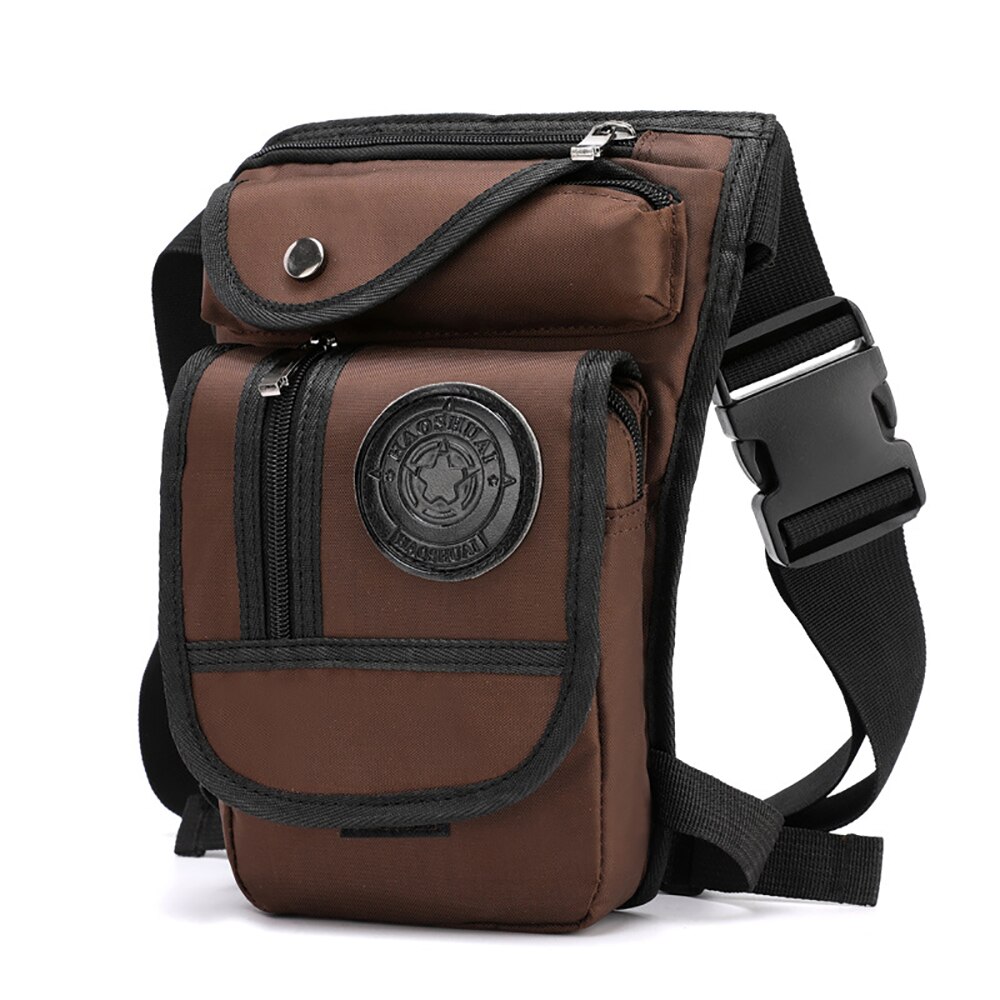 Riñonera de nailon resistente al agua para hombre, bolsa para pierna, muslo, cadera, cintura, viaje, motocicleta, bolsos de hombro tipo bandolera,: B-5