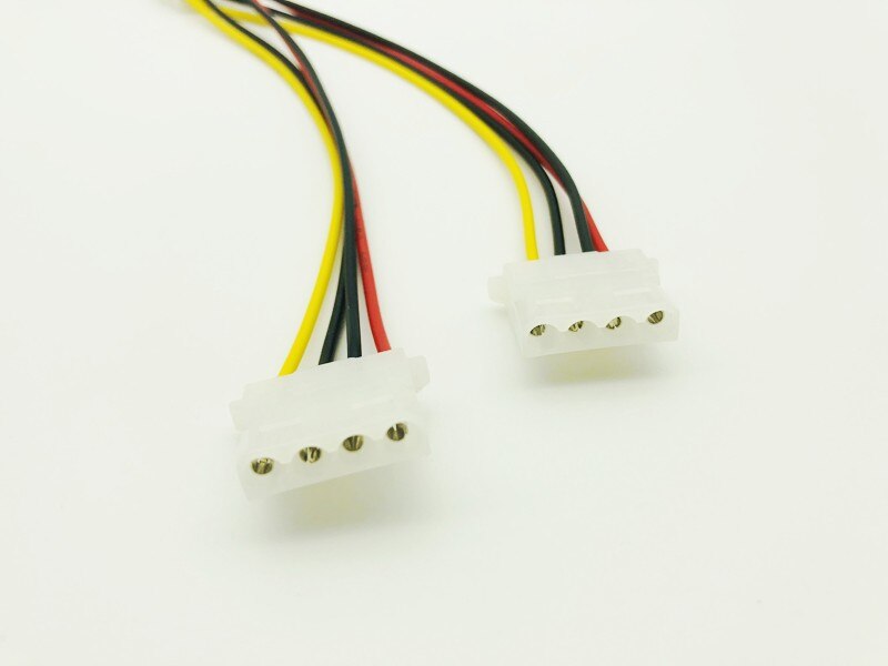 5 stk 4 pin molex han  to 2 port molex ide hun strømforsyning splitter adapter kabel computer strømkabel til btc eth miner mining
