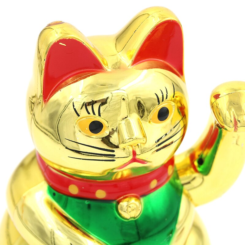 Welcome Waving Cat Chinese Lucky Cat Wealth Waving Cat Gold Waving Hand Feng-Shui Lucky Cute Home Decor