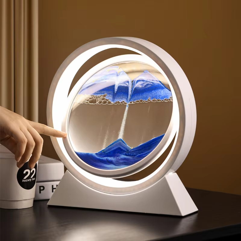Landscape Hourglass Flowing Sand Painting Ornament Light Luxury Home Living Room Decoration Office Decoration