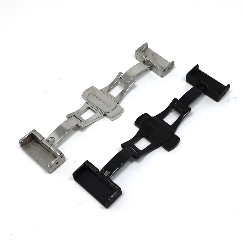 Horloge Vlinder Gesp Turtle Back Gesp Universele Oren Roestvrijstalen Band Fold Gesp Sluiting 18Mm 20Mm 22Mm