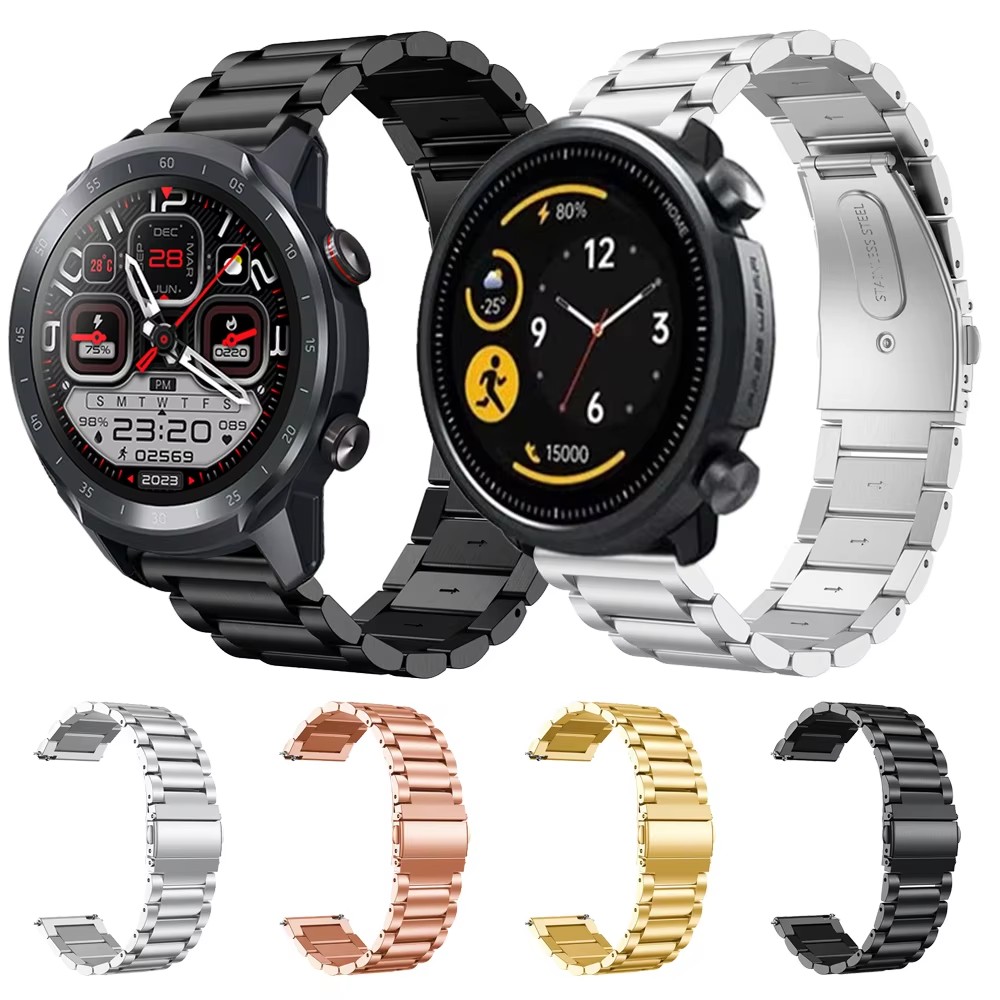 Smartwatch Strap Accessory For Mibro Watch A1 A2 X1 C3 Lite2 Band Metal 22mm Stainless Steel Strap Adjustable Watchband Bracelet