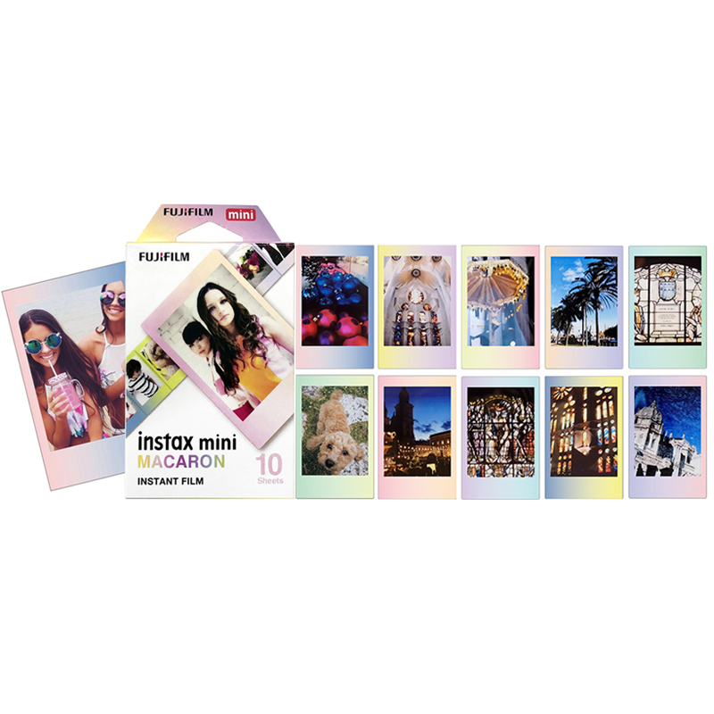 10 blätter Fuji Fujifilm instax Mini 11 9 filme weißen Rand 3 Zoll farbe Film für sofortig Kamera Mini 8 9 11 7s 25 Foto papier: Makrone