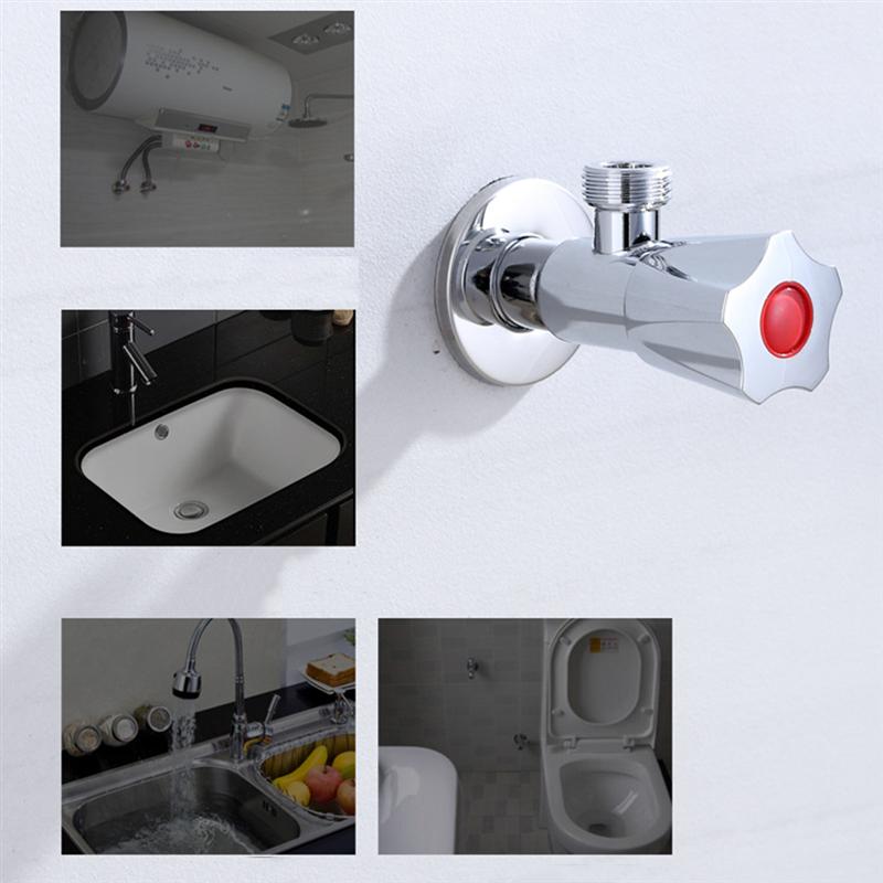 2pcs/Pack Bathroom Angle Valves Stainless Steel Thickened Cold Water Shut Off Valve For Toilet Kitchen Bathroom Sink