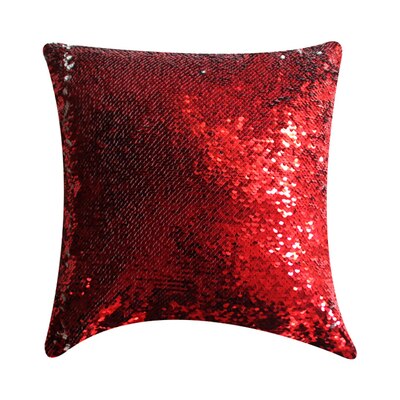 6pcs/lot style Sublimation Blank Magical Sequins item Pillowcase For Sublimation INK Print DIY 40x40cm: Red