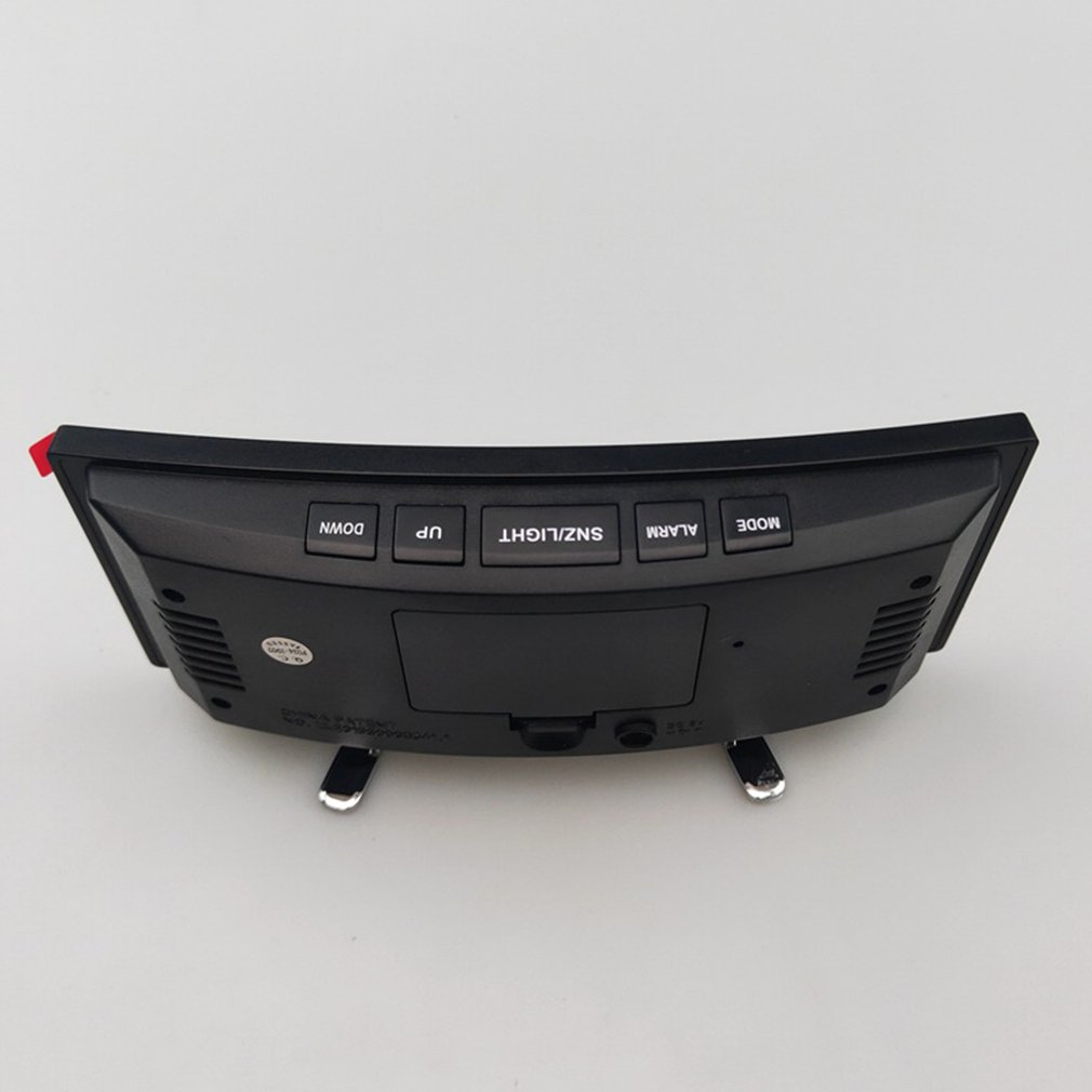 Led digitalt vækkeur skrivebord bordur buet skærm vækkeure til børn soveværelse temperatur snooze funktion boligindretning ur