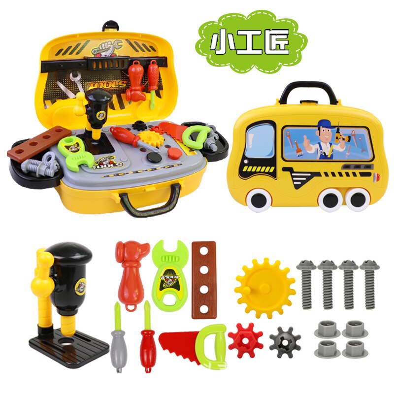 Model edukacyjny dla dzieci zagraj w zabawki domowe lekarz dziewczęcy zabawka kuchenna umywalka chłopiec rzemieślnicy zestaw wierteł elektrycznych