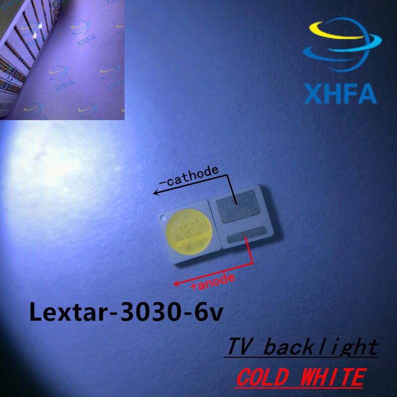 1000pcs Lextar LED Backlight High Power LED 3030 6V 1.8W Cool white 150-187LM PT30W45 V1 TV Application