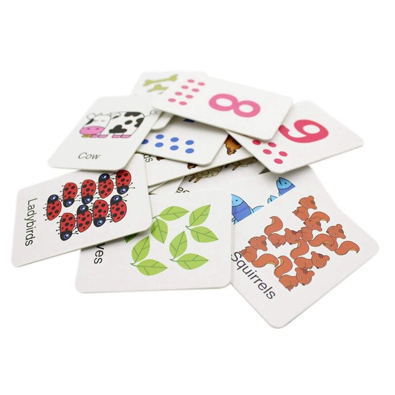 Anti-Tear Flash Cards Learning Alphabet Puzzle Cards, Matching Puzzle Cognitive Early Educational Learning Toys Mental Storage B