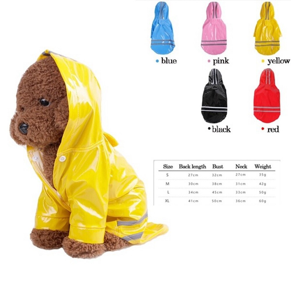 1PC Pet Rain Coat Summer Outdoor Puppy Hoody Waterproof Dog Jackets Raincoat for Dogs Cats Apparel Clothes S-XL