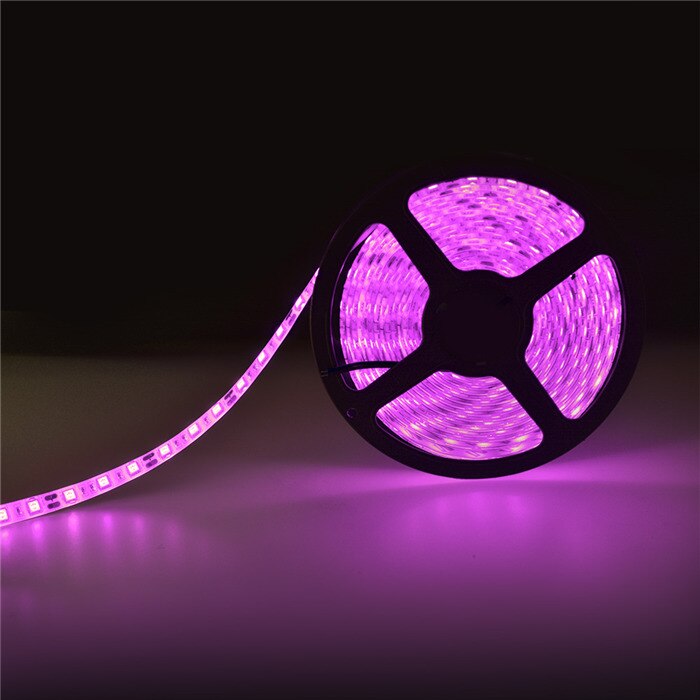 DC 12V 5M Waterproof LED Strip SMD5050 5050 RGB 60LEDs/M Flexible Light 5050 LED Strip RGB White/Warm White/Pink/Blue/Green/Red: Pink