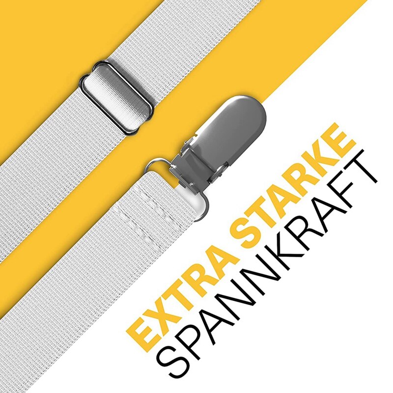 Napinacz prześcieradła, regulowany robić prześcieradła bez zmarszczek (8 sztuk), elastyczny napinacz arkuszy premia z metalowy klips