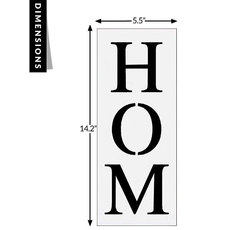 Große, vertikale „home sweet home“-schablonen zum bemalen von holz, wiederverwendbares schablonenset für holzschilder, leinwände und diy-bastelarbeiten