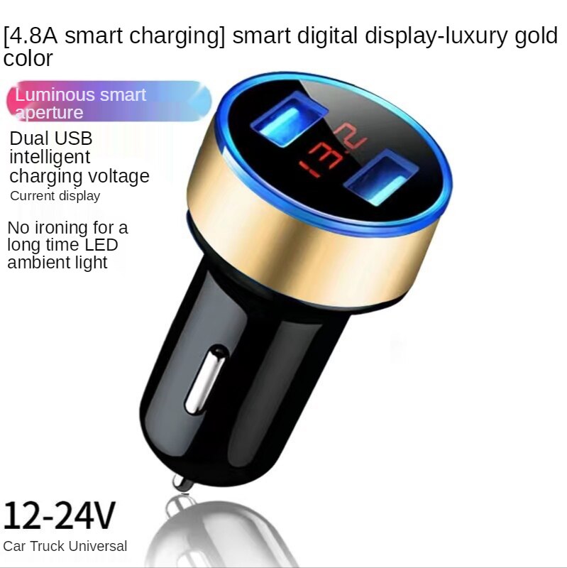 Auto Lader Snel Opladen Een Met Twee Sigarettenaansteker Auto Mobiele Telefoon Oplader Conversie Plug Autolader Flash Lading: 2