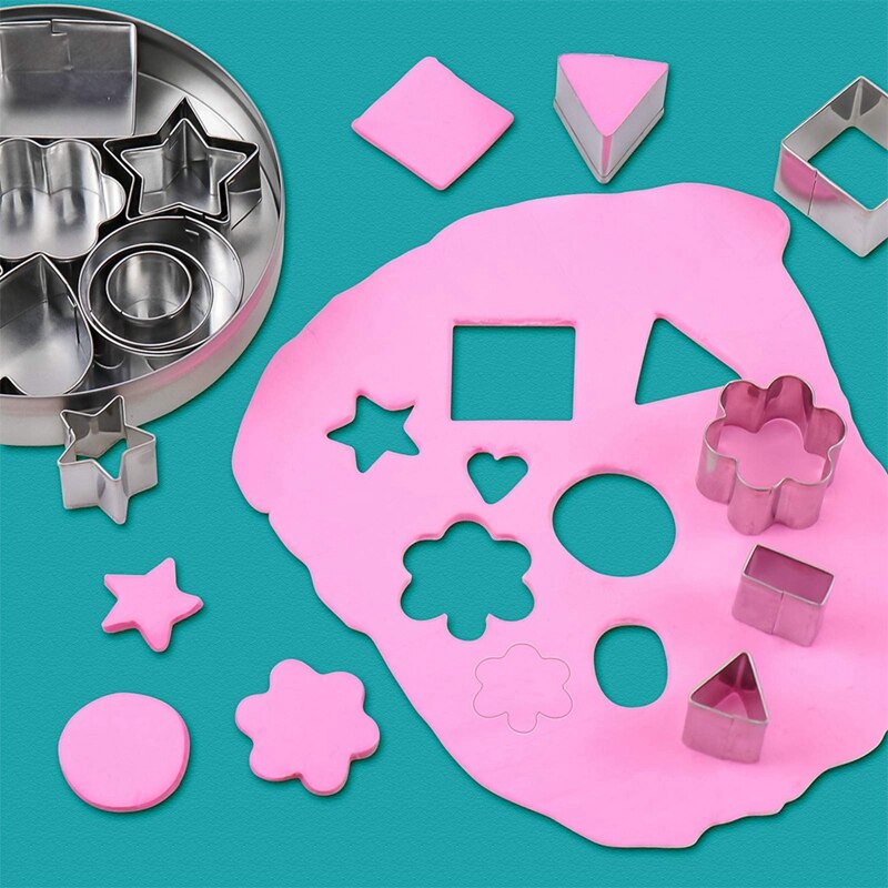 Polymeer Klei Cutters Set, 24 Vormen Roestvrij Staal Klei Cutters Met 8 Cirkelsnijders En 110 Oorbellen Accessoires