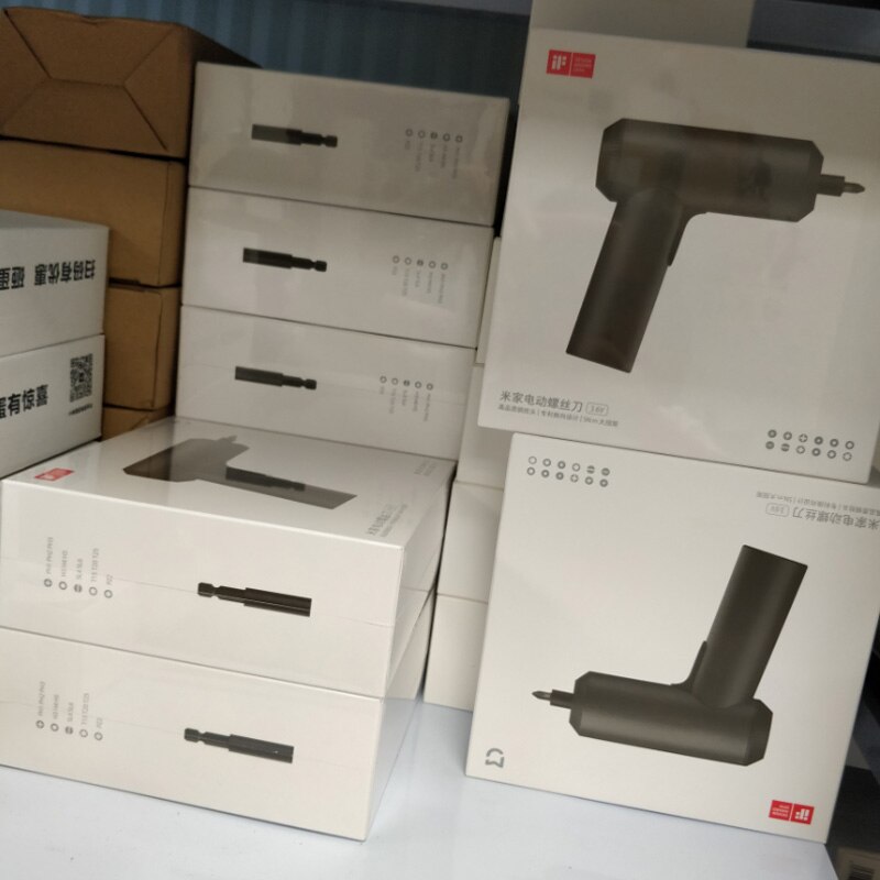 Xiaomi Mijia tournevis Rechargeable sans fil 3.6V 2000mAh Li-ion 5N.m tournevis électrique avec 12 pièces S2 embouts à vis pour la maison: 1pc with box