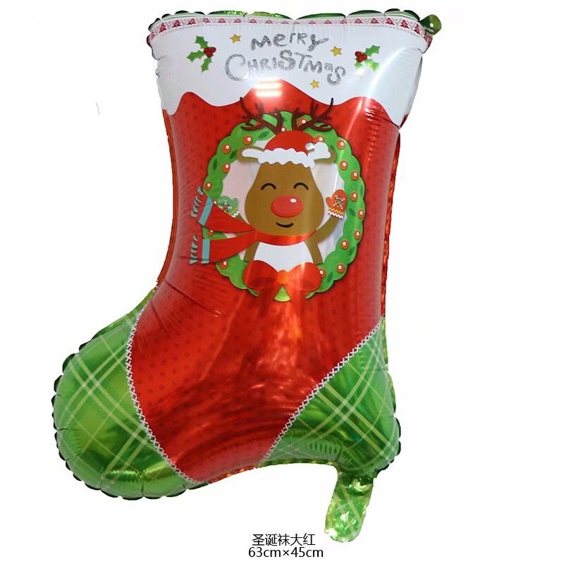 Jul lager folie ballonger pojke globos julgran ballong julfest dekorationer navidad box boll år: 17