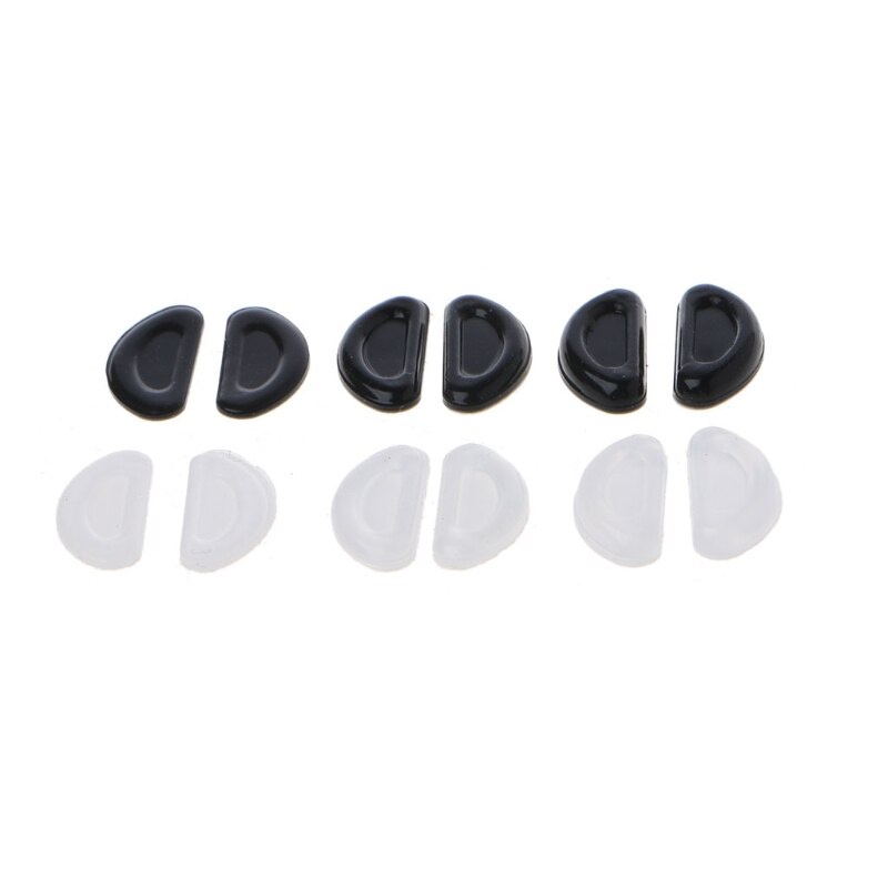 10Pairs Adhesive Eyeglasses Nose Pads D Shape Anti-Slip Soft Silicone Nose Pads 94PA