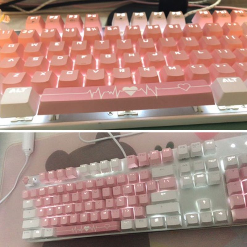 SpaceBar Keycap PBT Five Sides Dye-Subbed Spacebar 6.25U Cherry Profile Space Bar Keycap for DIY Mechanical Keyboard