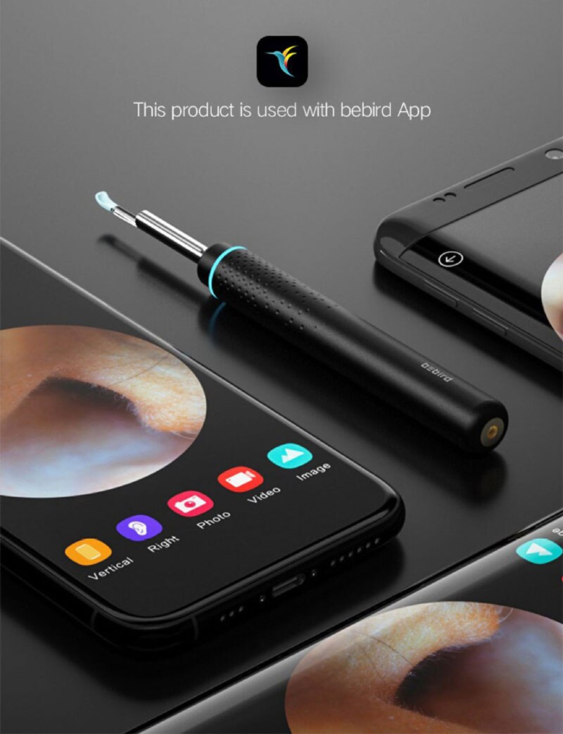 Originele Bebird M9 Pro Smart Visuele Earstick Otoscoop 300W Pixel Endoscoop Mini Camera Oor Wax Verwijderen Met Magnetische Lading base